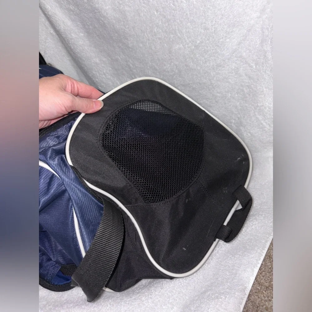 Nike Midnight Blue Duffel Bag with White Accents